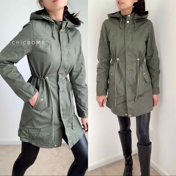 OLIVE GREEN UTILITY CARGO JACKET - Picture 8 of 16